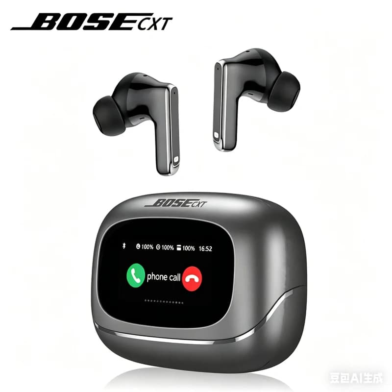 BOSECXT Ultra TOUR PRO6 Auricolari Wireless TWS con Cancellazione del Rumore ANC, Schermo Grande Multifunzione Touch, Bassi Potenti