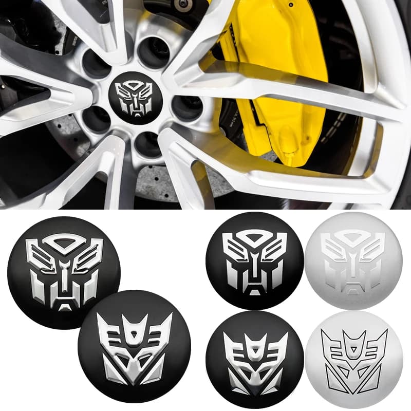 4 Pz 56mm Car Styling Transformers Decepticon Emblema Distintivo Adesivo Auto Mozzo Ruota Centro Tappi Cerchione Copertura Adesivi Accessori Auto