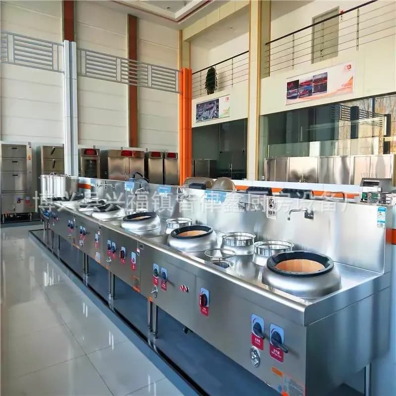 Commercial Energy Saving Double Frying Stove Single Temperature Control Wide Pan Refractory Brick Methanol Oil Gas Dual