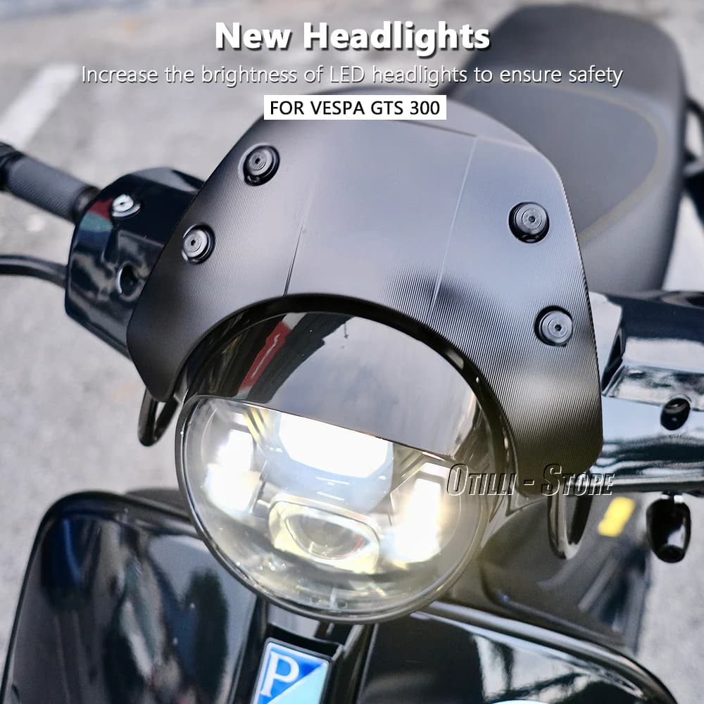 Accessori moto Faro anteriore a LED Faro anteriore Cupolino per Vespa GTS300 gts300 Gts 300 GTS 300