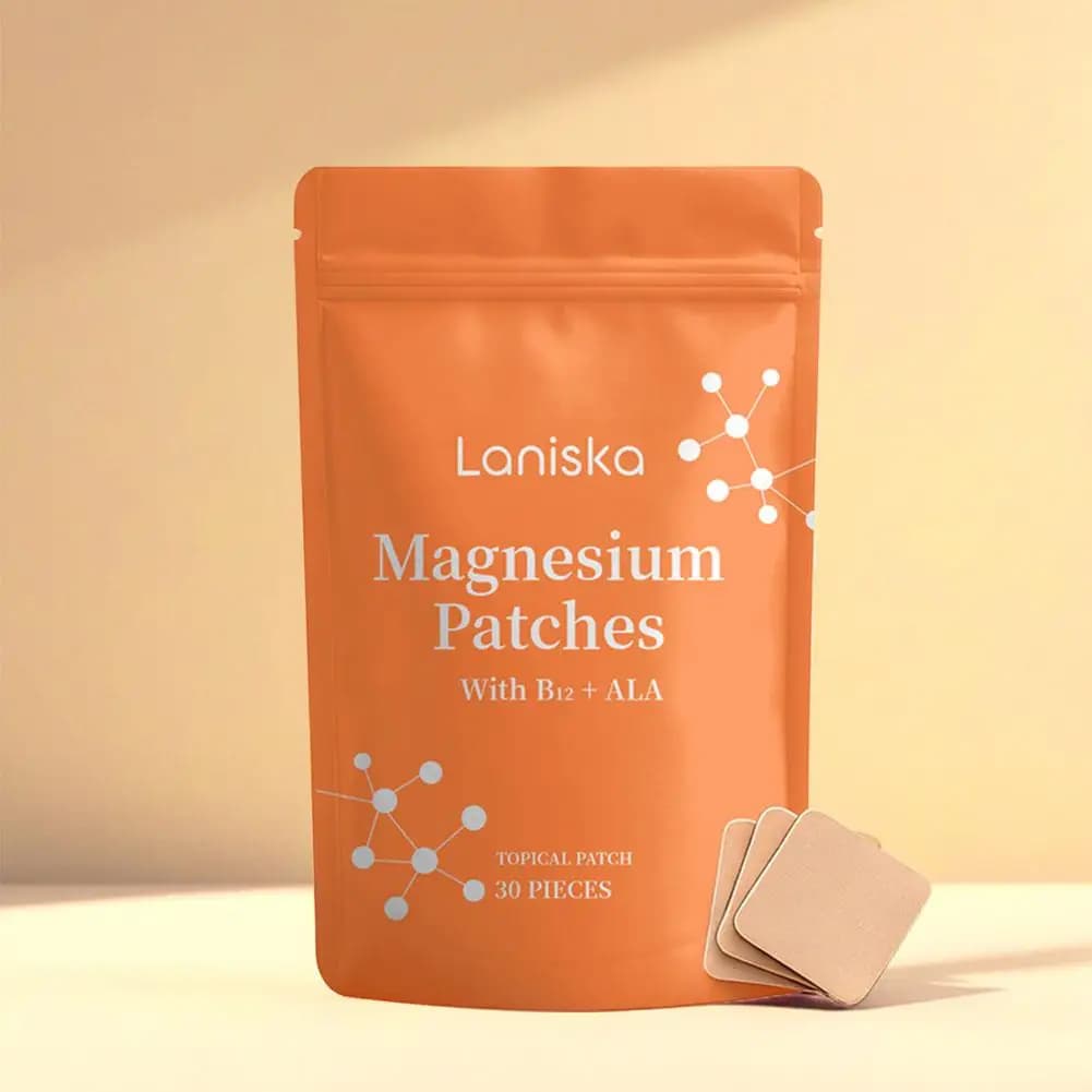 30 Cerotti al Magnesio con Vitamina B12 e ALA, Integratore Transdermico per Stimolare il Metabolismo, Supportare l'Appetito e la Cura del Corpo
