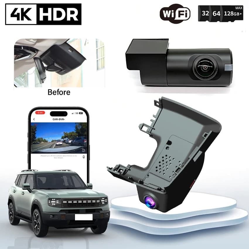 Dash Cam 4K 2160P Plug & Play con Visione Notturna e Registratore Video Wi-Fi per Jetour T1 Freedom Shanhai T1 2025 2026