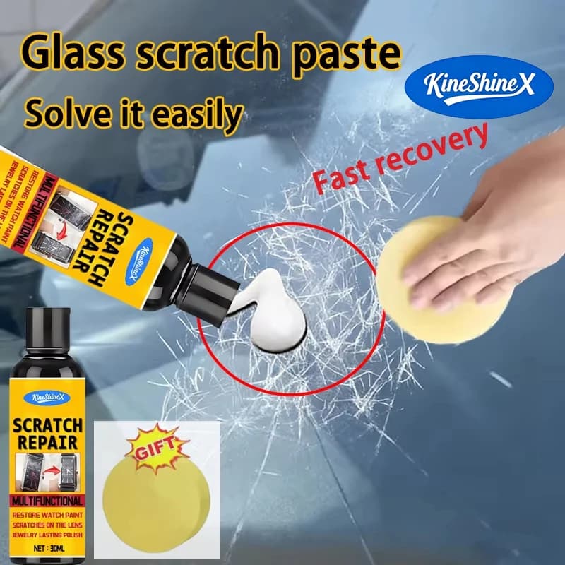 1/3 Pezzi KINESHINEX Pasta Lucidante per Riparazione Graffi su Vetri Auto, Porte, Occhiali e Orologi, per Ripristinare la Lucentezza 30/100Ml