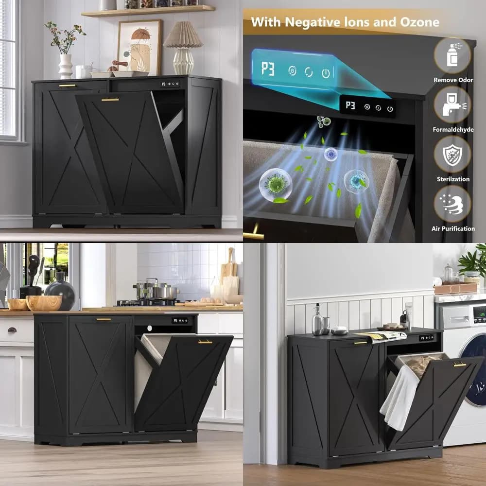 Armadio a Doppio Scomparto con Controllo degli Odori per Cucina, Bagno e Lavanderia