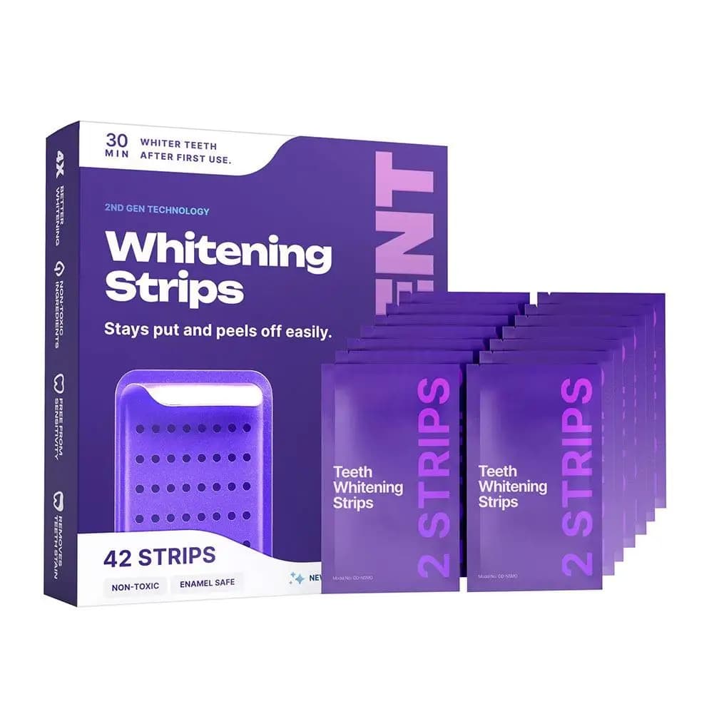 Whitening Strips for Denti Viola - Deep Removal of Macchies, Alito Fresco, Whitening Non-Irritating Delicate