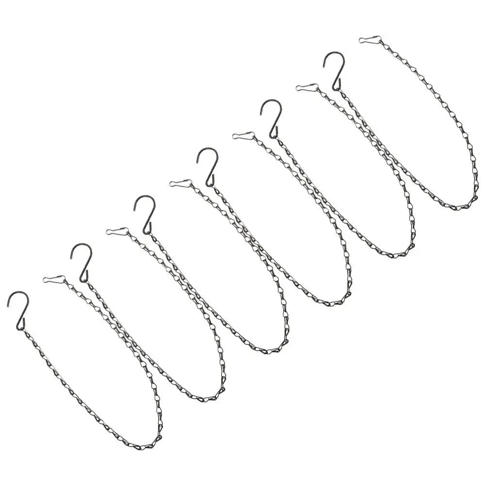 6Pcs Hanging Basket Chains Strong Iron Flower Pot Holder Replacement Hangers for Plants Bird Feeders Garden Decor