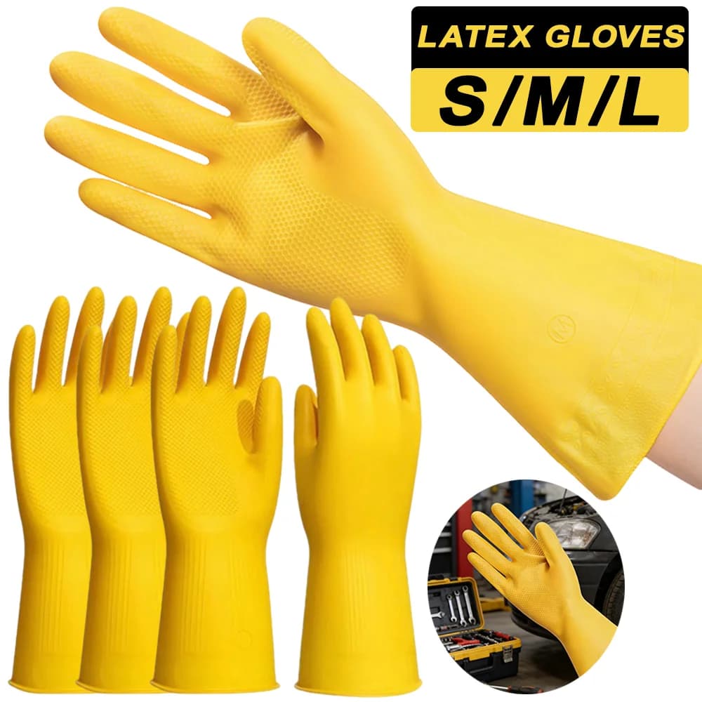 Guanti in lattice per moto per auto Riparazione motore automatico Guanti da lavoro antiforatura resistenti all'olio Guanti per pulizia multifunzionali riutilizzabili