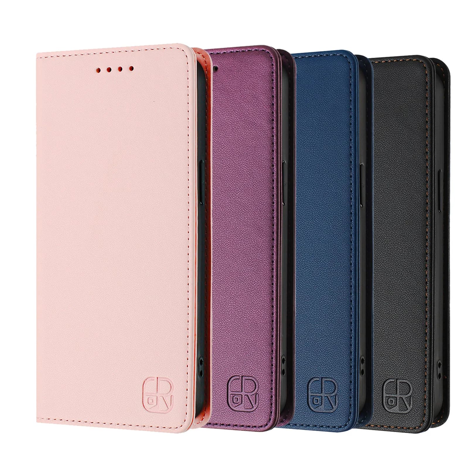 Custodia magnetica anti-RFID in pelle con 2 slot per carte e protezione antigraffio per Vivo V30 Pro V30E V29 Lite V29E V27 V21E