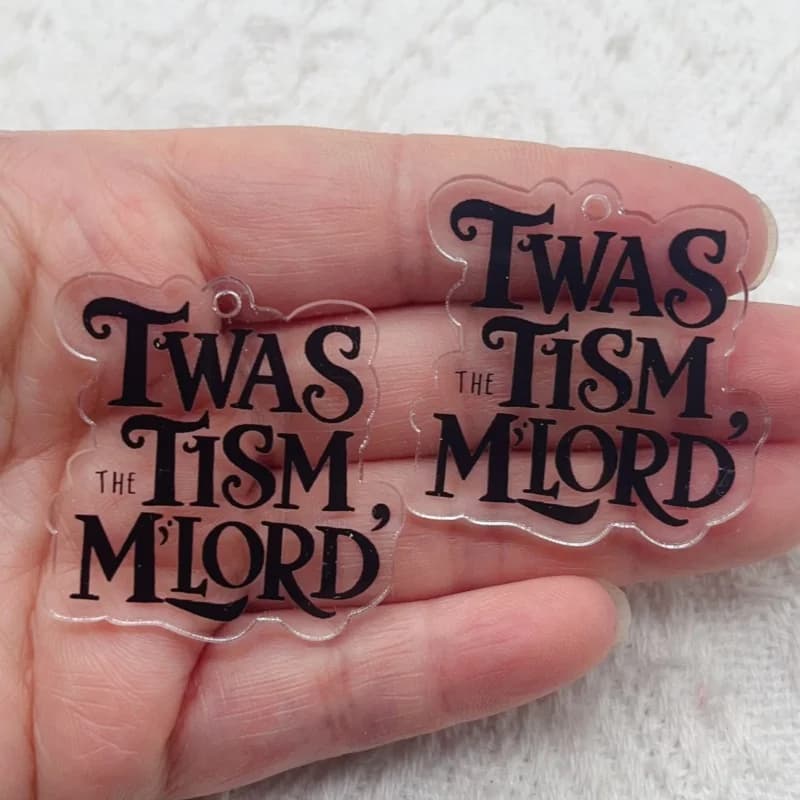 10pcs acrylic classic quote pendant, DIY jewelry making earrings necklace keychain accessories