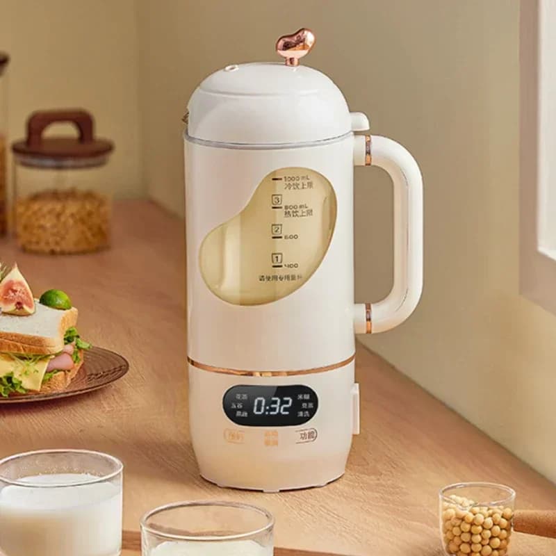 Household filterless heating automatic blender, small food processing machinery, multi-functional soy milk maker