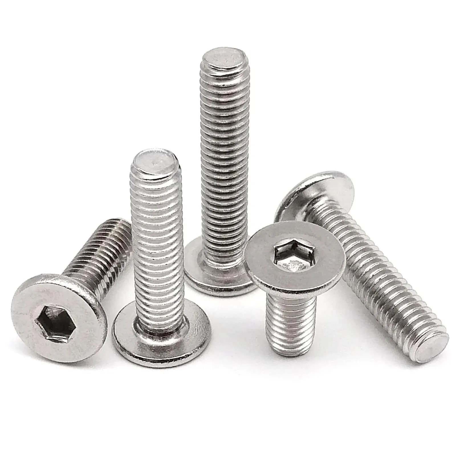 CM M2 M2.5 M3 M4 M5 M6 M8 Hexagon recessed Hexagon Ultra Sottile Wafer Flat Screwed Rope 304 A2-70 Stainless Steel