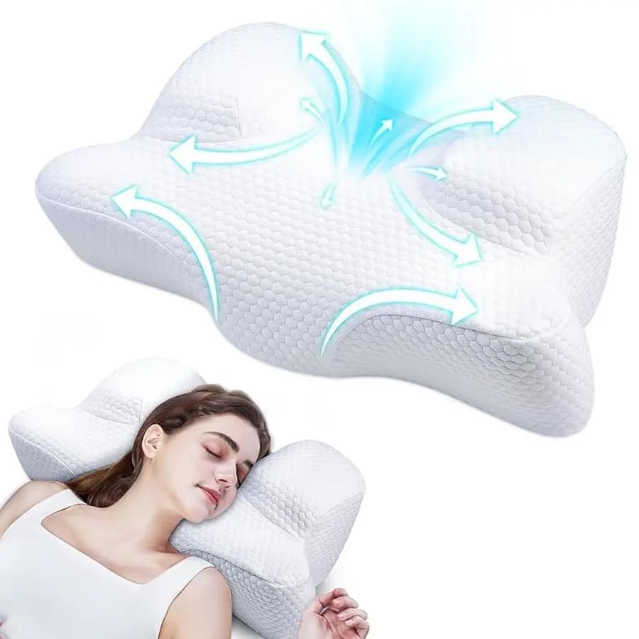 Cushion for the beauty of the neck, pillow for sleeping on the back, reduces pressure on the skin and face, sleeps on the back comfortably, anti-aging