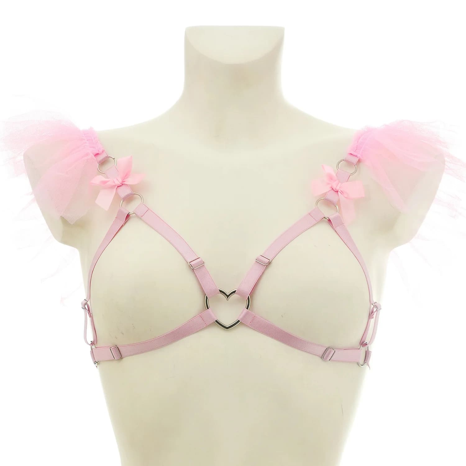 Punk Goth Lingerie Fetish Rave Wear Corsetto Body Cage Donna Bondage Body Harness Reggiseno Crop Top Cage reggiseno Lingerie sexy