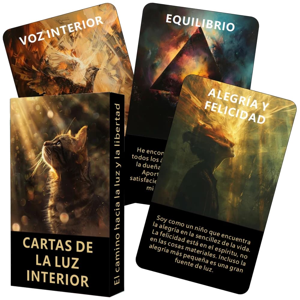 Tarocchi spagnoli, carte Oracle del sole interno, la strada di luce e libertà, mazzo Oracle curativo, carte dei tarocchi di luce e amore
