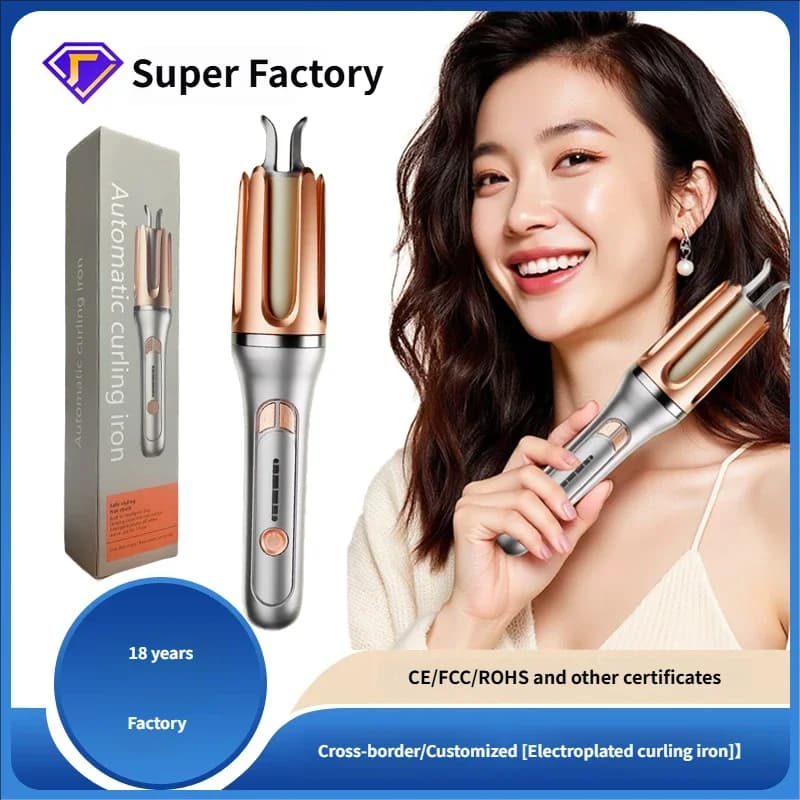 Professional rotating hot curly hair curly iron for customizable curly hair in big wave style