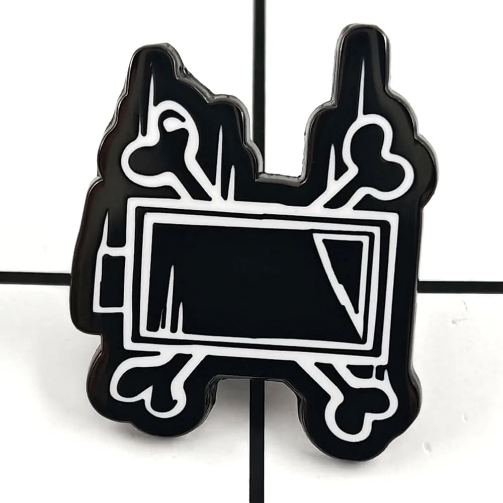 Murder Drones Disassembly Drones Logo Brooch Battery Crossover Bones Enamel Pin Classic Anime Peripheral Badge Decoration Gift