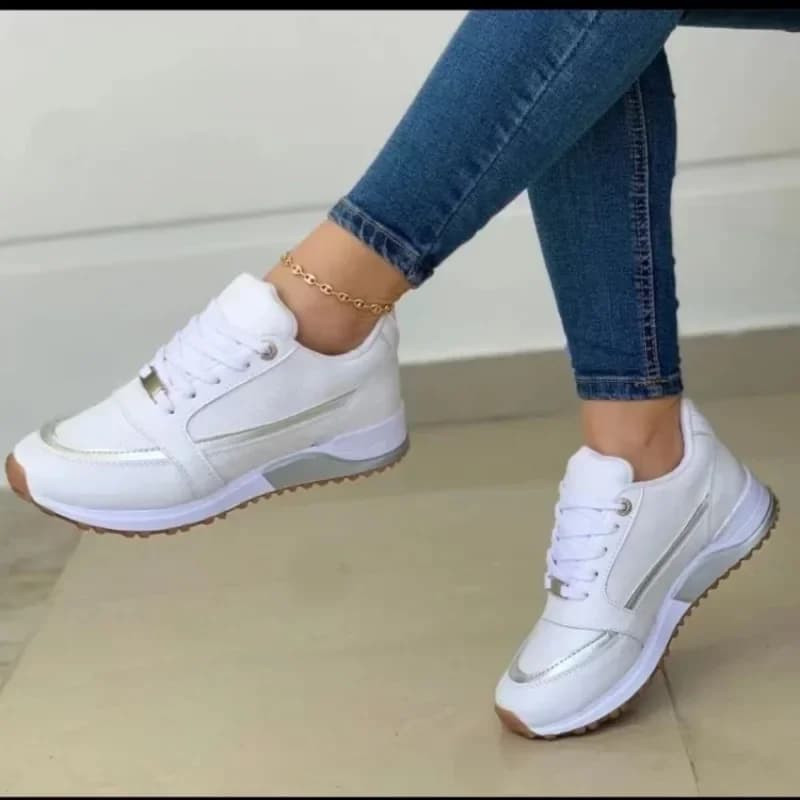 Scarpe vulcanizzate da donna Scarpe da ginnastica di moda Scarpe casual leggere Scarpe da corsa sportive con lacci per donna Scarpe da tennis Zapatillas Mujer
