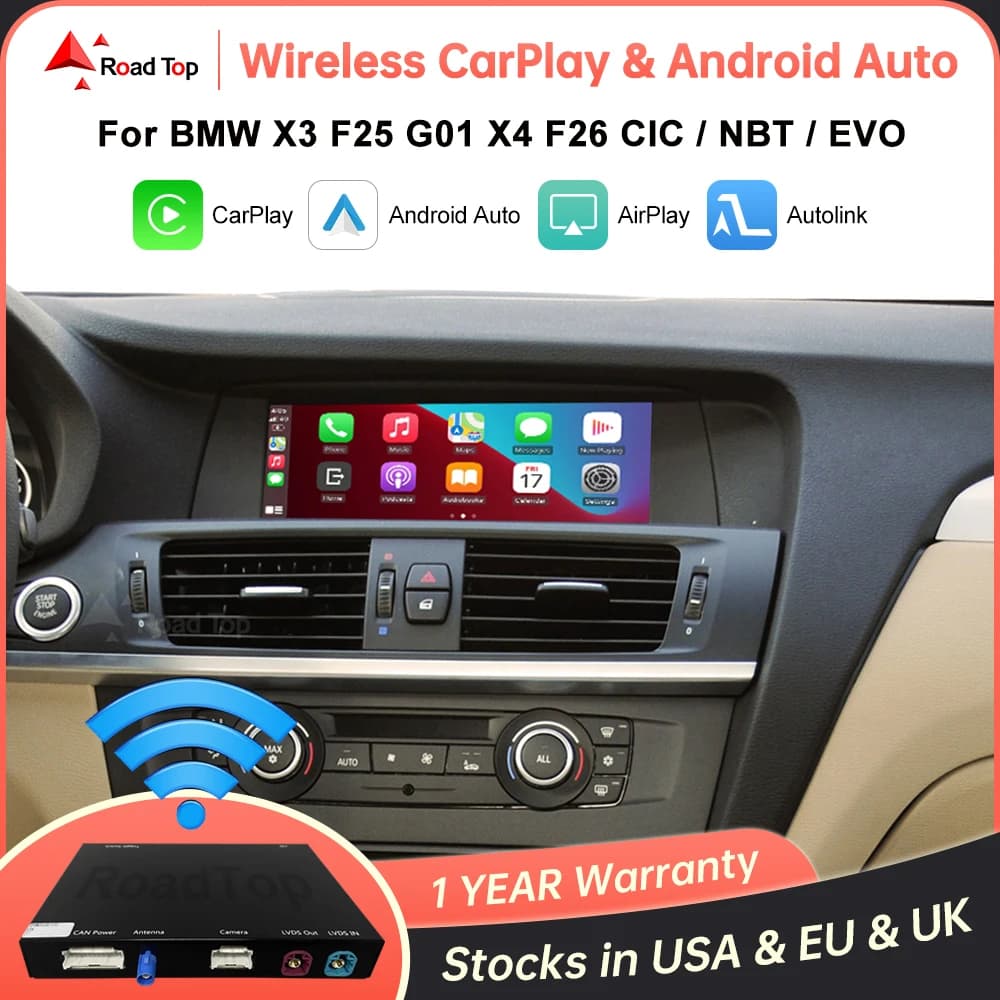 Wireless CarPlay per BMW CIC,NBT,EVO System X3 F25 G01 X4 F26 2011-2020 con Android Mirror Link AirPlay Car Play funzione