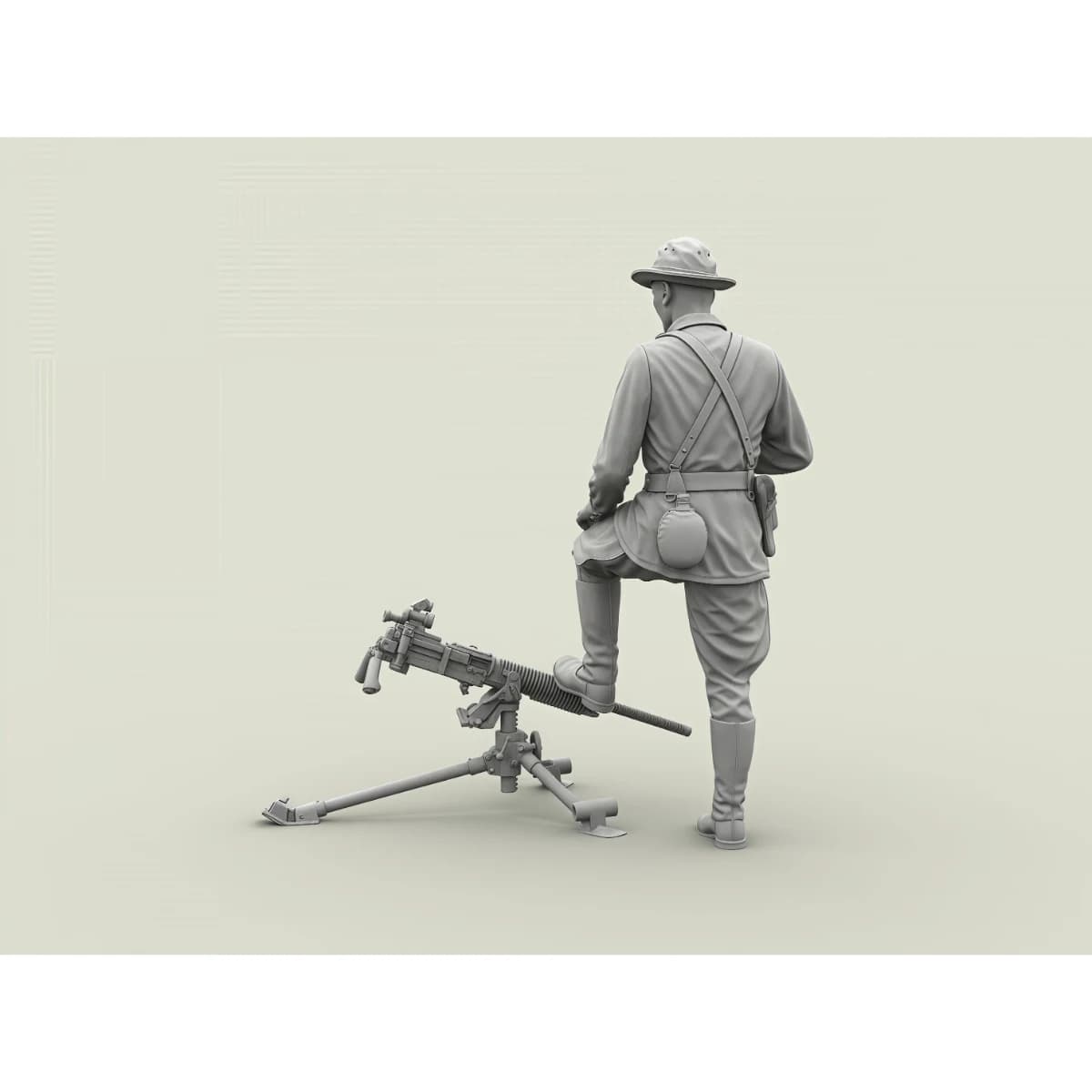 Kit modello in resina non verniciata in scala 1/35, tenente dell'Armata Rossa che tiene in mano un mitragliatore catturato, GK non assemblato e non verniciato, BK576