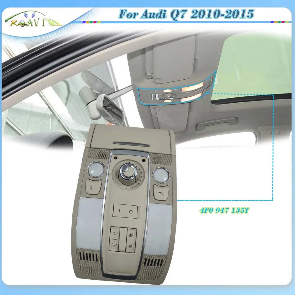 Roavia Per Audi Q7 2010-2015 Dome Light Lampade da soffitto anteriori Lampada da lettura Lampada interna