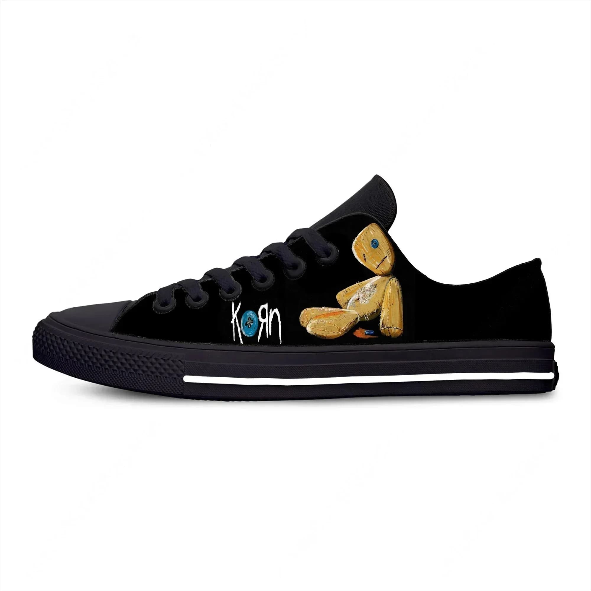 Korn Rock Band Low Top Sneakers Scarpe casual da uomo e da donna Scarpe da corsa Scarpe leggere e traspiranti stampate in 3D