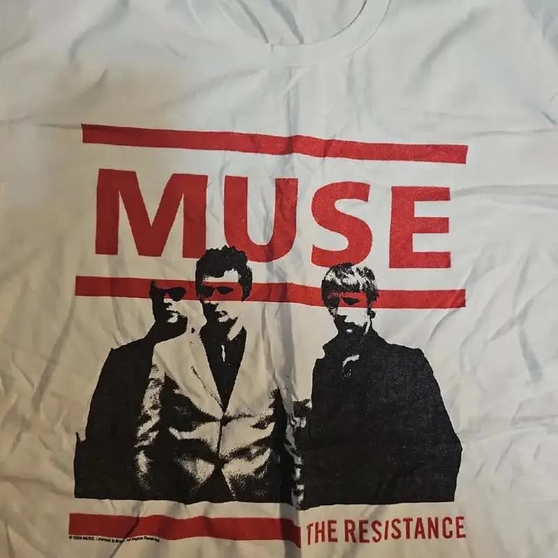 Maglietta Vtg Muse Band The Resistance Cotton Bianca S 5XL CS340