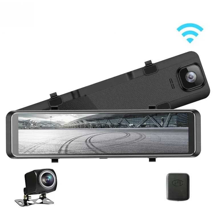 Dash Cam Mirror 4K Full Screen Car Recorder 12 Inch DVR Camera for Car with Night Vision