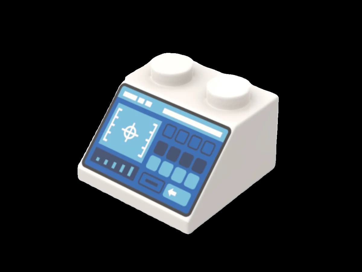 Small particle building block MOC 3039 pr0027 pb140 pcl 73773 printing 2 * 2 beveled brick instrument panel