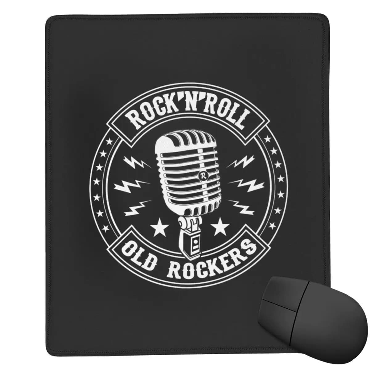 Microphone Rock And Roll Rockabilly 7x9 in 22x18 cm Tappetino per mouse Tappetino per tastiera del computer Tappetino per mouse da gioco PC Tappetino da scrivania per laptop