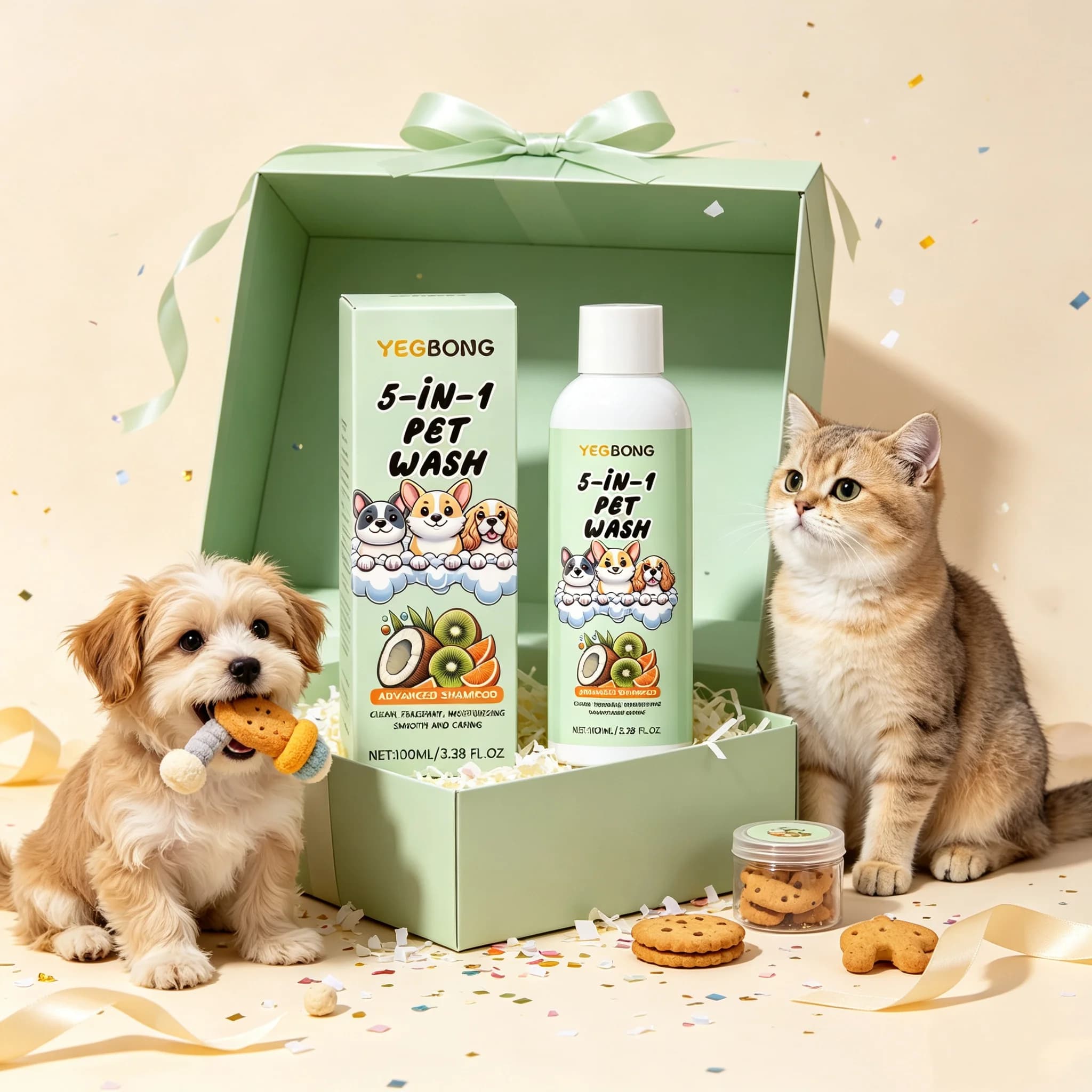 Puppy Shampoo And Conditioner 2 In 1 For Sensitive Skin Ph Balanced Shampoo Pet Supplies Lasting Moisturizing Dog & Cats Shampoo
