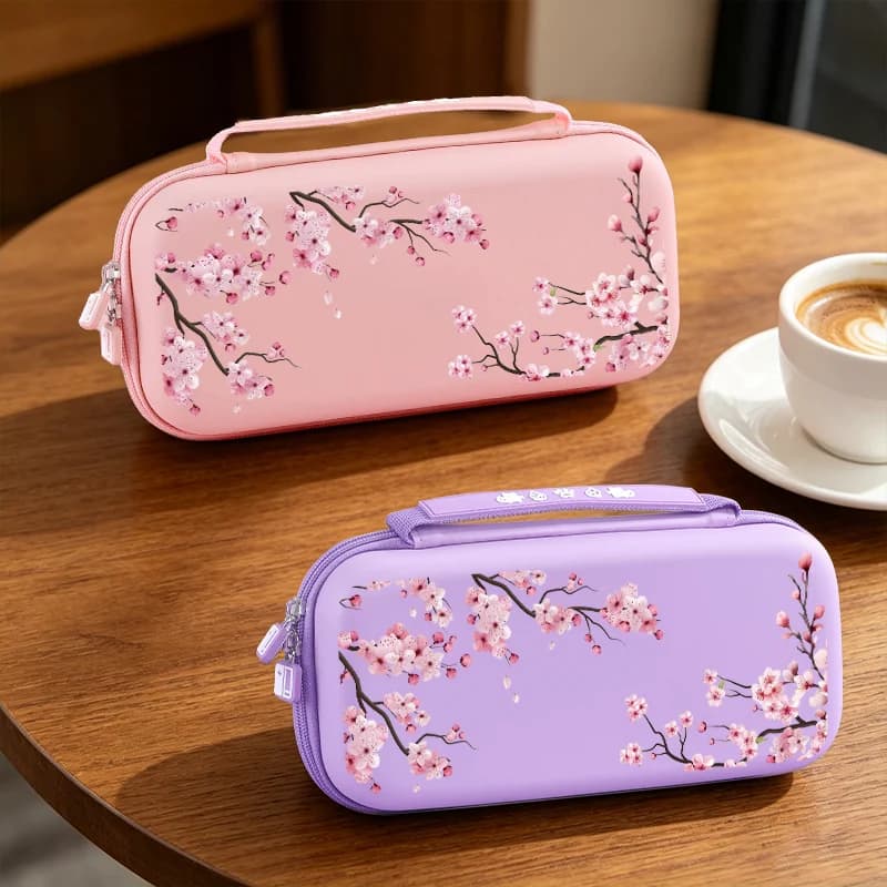 Suitable for Switch/OLED Carrying Case,EVA Hard Shell,Shockproof,Scratch-Resistant,Holds Console, 10 Game Cards & Accessories