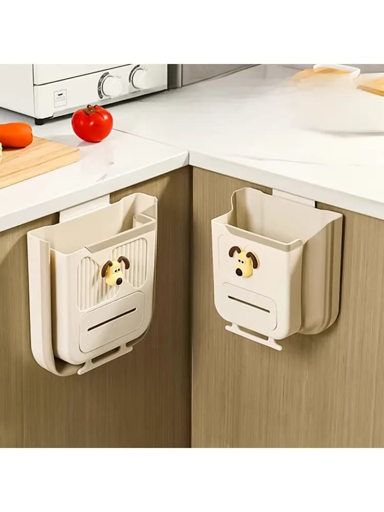 Cestino Pieghevole da Parete per Cucina e Bagno, Contenitore per Compost Domestico, Cestino Speciale da Porta per Carta e Rifiuti