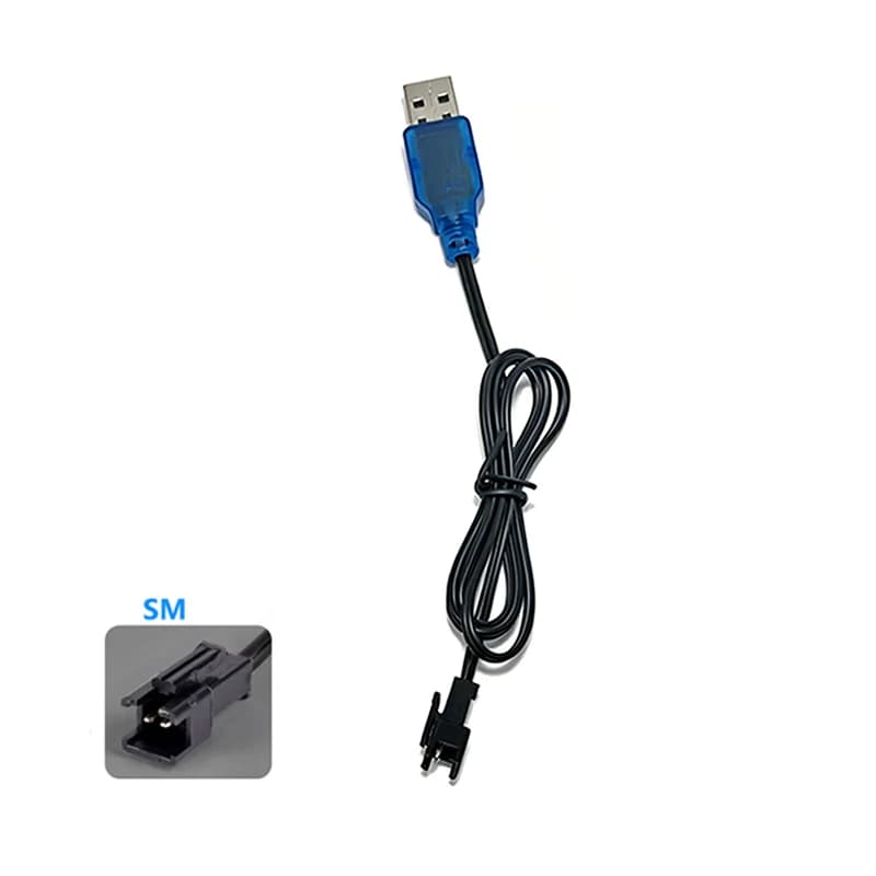 Cavo adattatore per caricabatterie USB nero da 3,7 V per elicottero telecomandato