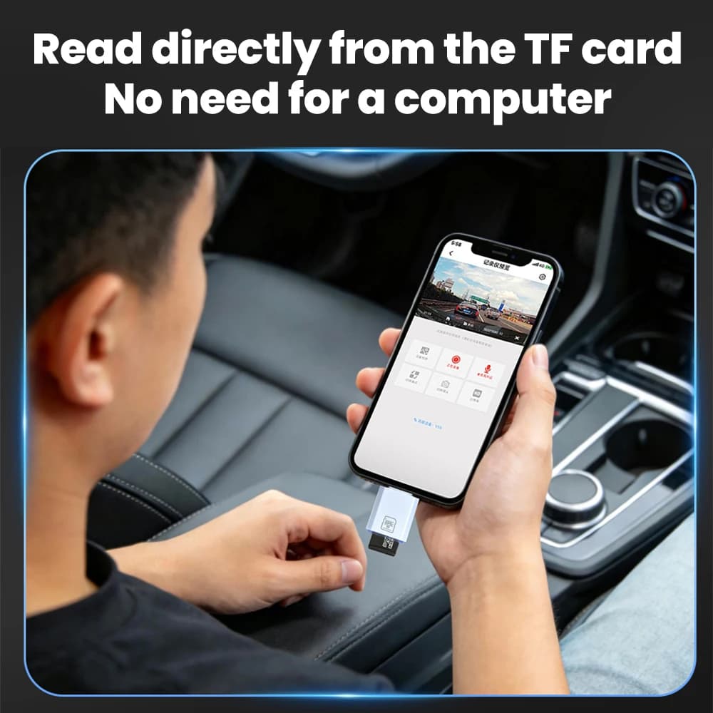 USB C 2.0 TF Card Reader Adapter for Phone OTG Camera Drone Memory Card High Speed PC Laptop Portable Kit Set Case