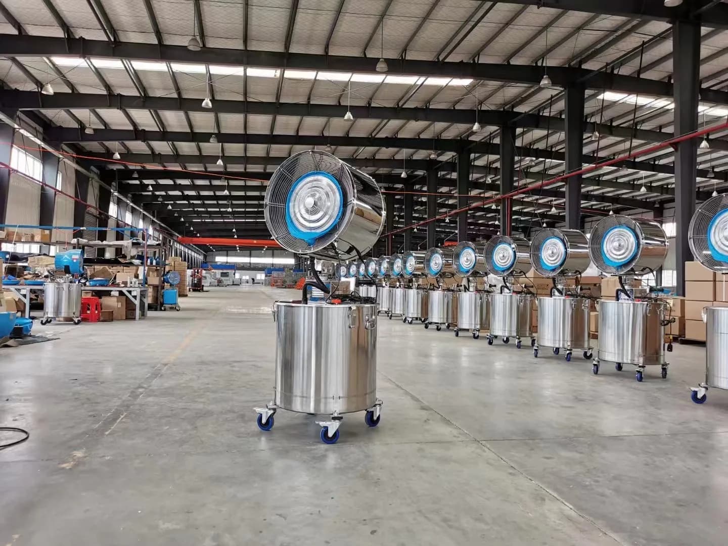 Agriculture Fogger System Cooling Mist Fan Electric Power Source Humidifier Poultry Farm Greenhouse Restaurant New Used