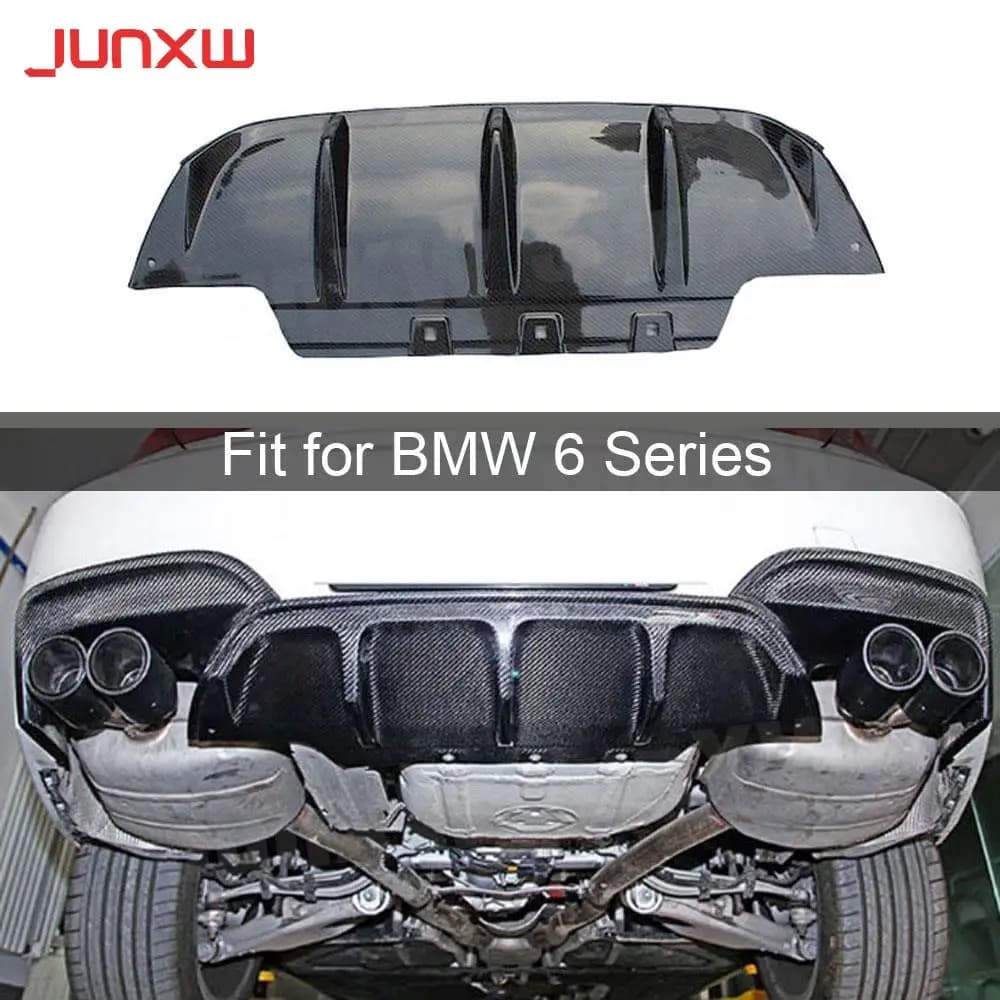Vera Carbon Fiber Auto Bumper Poster Lip Guard Diffuser for BMW Series 6 F06 F12 F13 M6 2012 - 2017 FRP Body Kits Accessories
