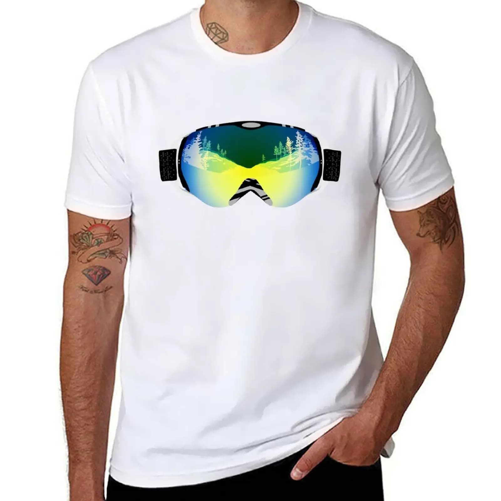 Occhiali da sci T-shirt uomo magliette da uomo maglietta uomo T-shirt
