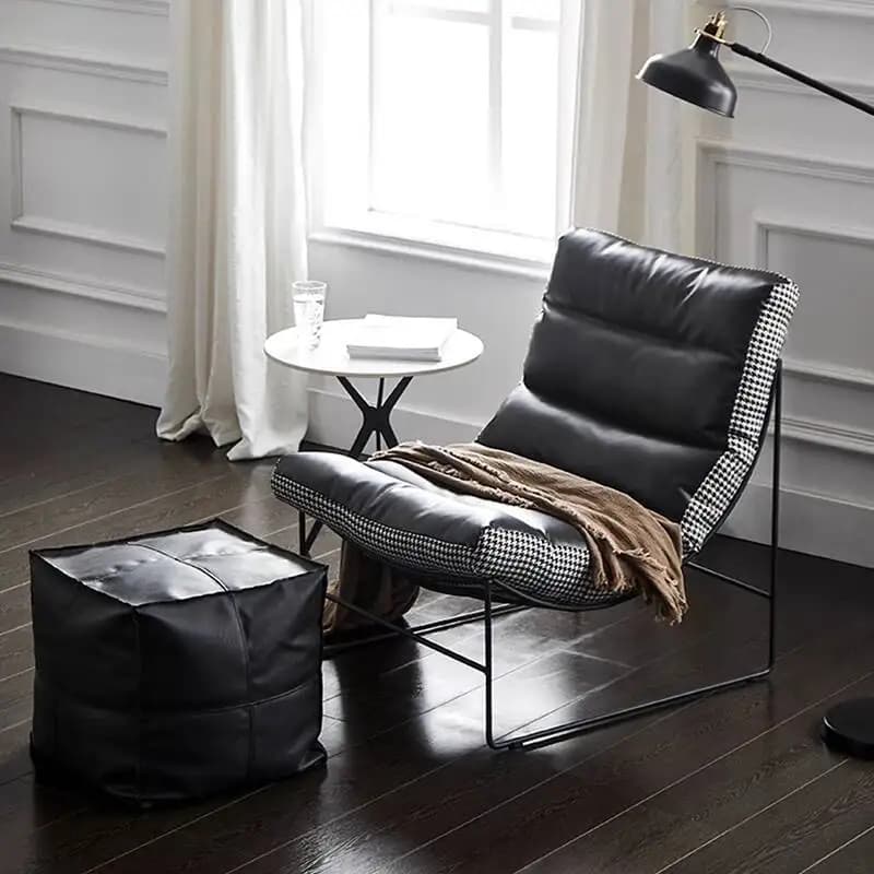 Sedie Singole Comode e di Design per Sala Giochi, Sedie in Metallo per Trucco, Sedie da Lettura di Lusso, Sillon per Arredamento Casa