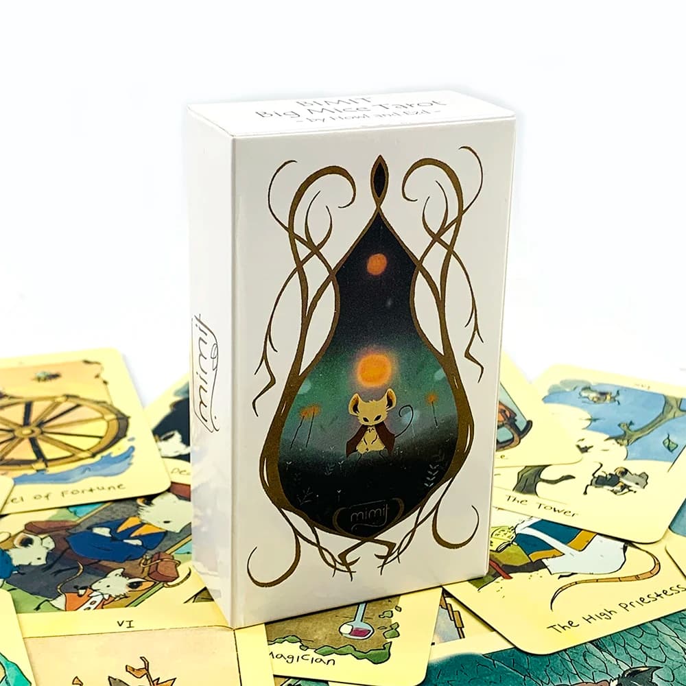 Simpatiche carte dei tarocchi Grandi topi Carte dei tarocchi Versioni inglesi Edizione divinazione Mazzo da tavolo Gioco da tavolo per la festa in famiglia