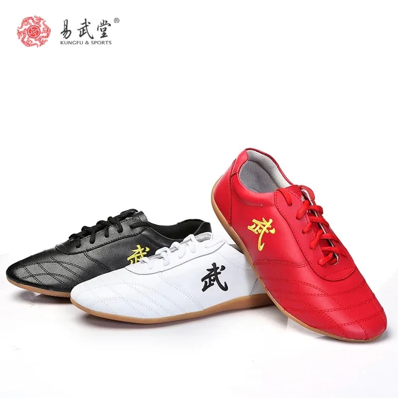 Scarpe da Kung Fu per Bambini Yiwutang, Calzature Antiscivolo in Pelle Bovina per Wushu, Taiji e Arti Marziali Cinesi, Ideali per l'Allenamento