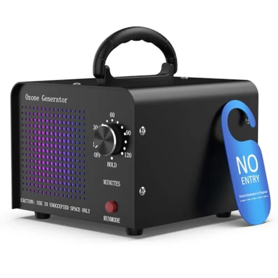 Generatore di Ozono 65000mg O3, Purificatore d'Aria per Casa e Auto, Macchina Ozono Nera per Rimozione Odori da Fumo e Animali Domestici