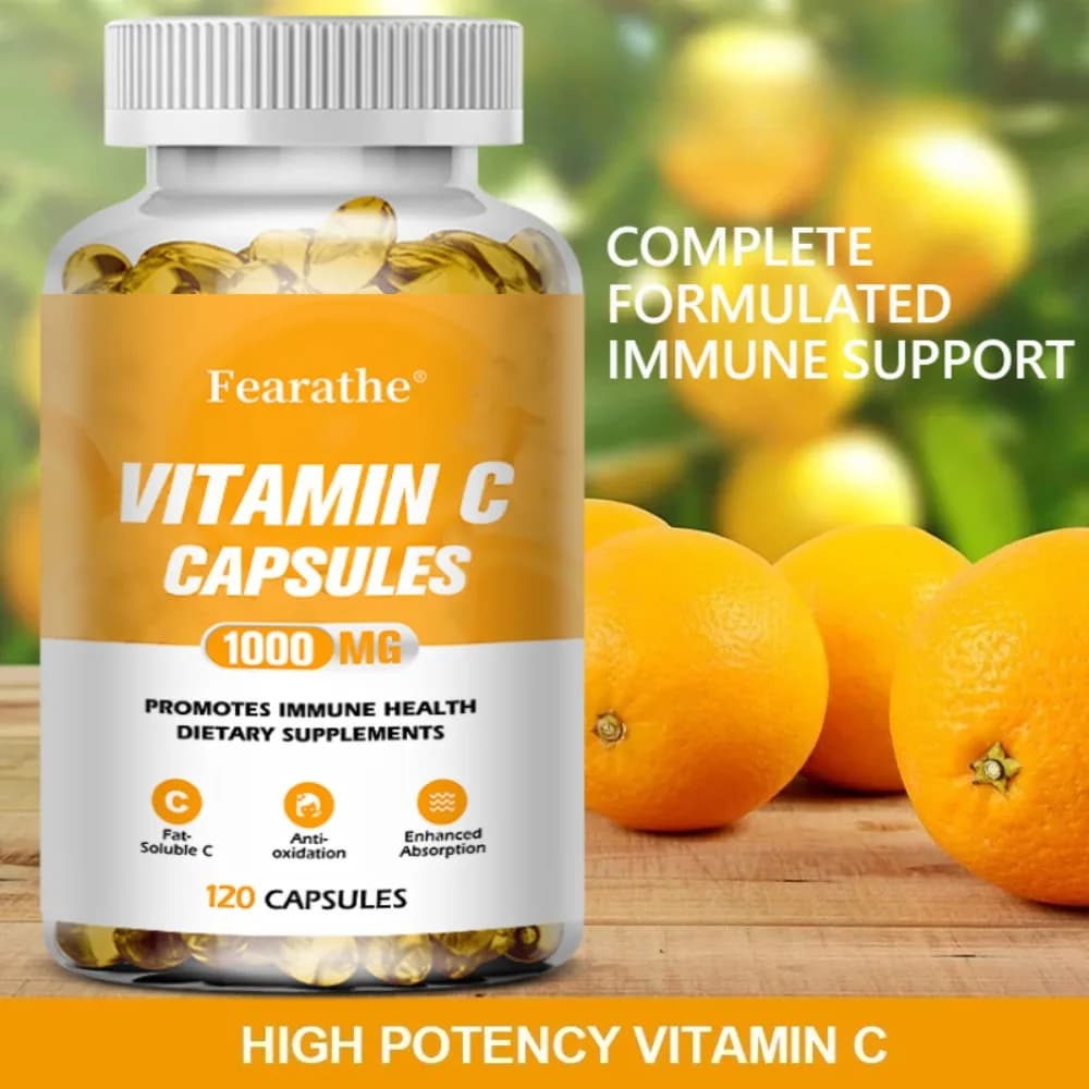 Vitamin C Capsules 1000mg - Immune System and Collagen Booster, Skin Health, Antioxidant Supplements