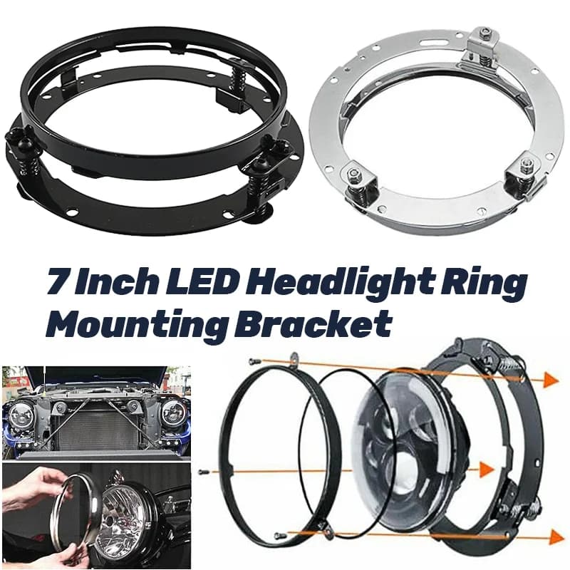 7 Inch Motorcycle LED Headlight Mounting Bracket Holder Round Ring Headlamp Mount Lamp Holder Brackets For Harley Wrangler