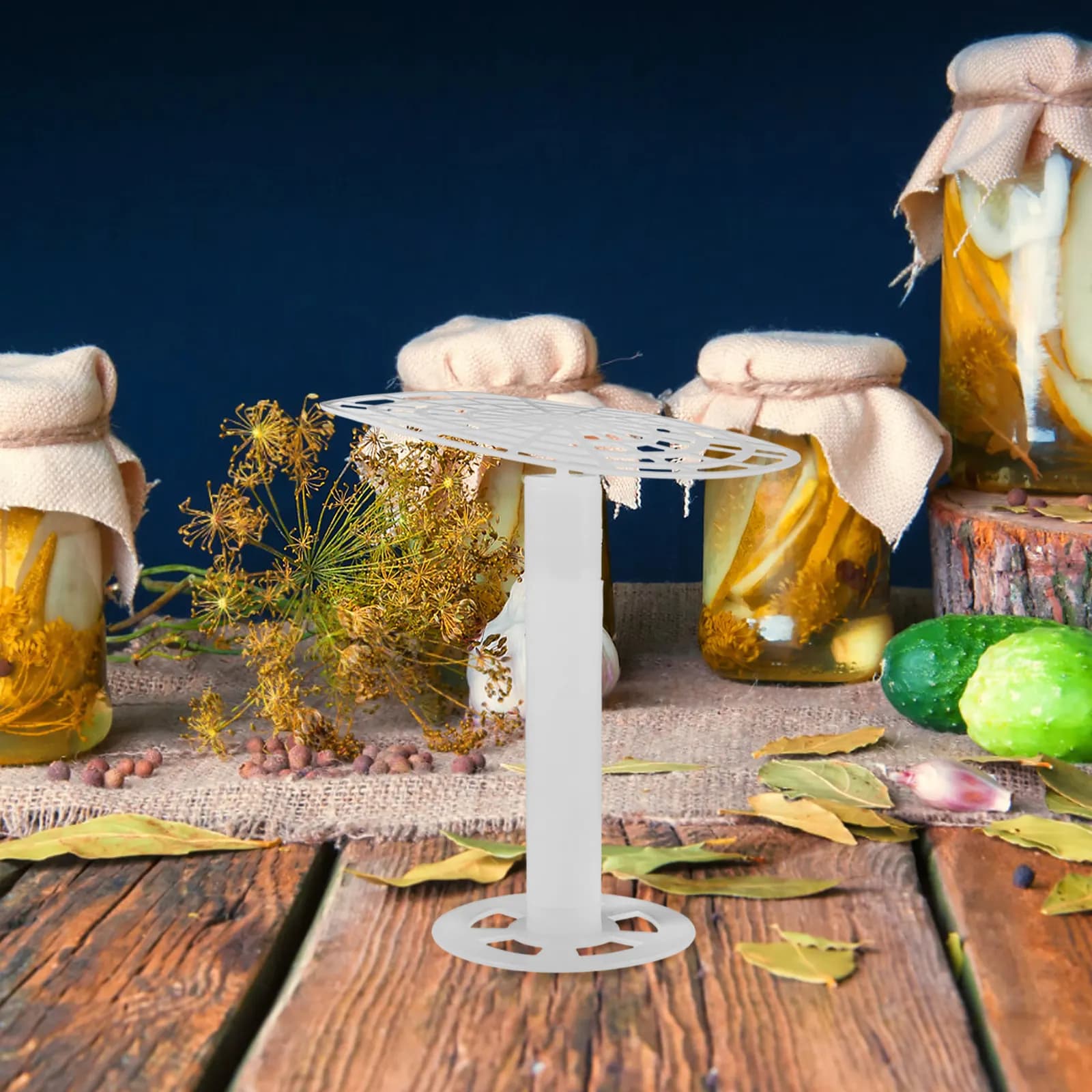 2 Pezzi Pesi in Plastica a Rete per Fermentazione, per Barattoli a Bocca Larga, per Sottaceti, Kimchi, Pasta di Peperoncino e Prodotti Fermentati Fatti in Casa