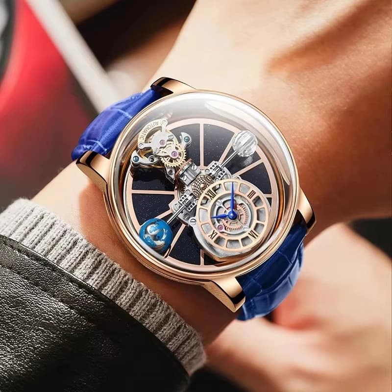 PINDU Design 2026 NEW Men Watch Diamond TourbillionTop Brand Luxury Astronomia Quartz Watch Men sapphire glass waterproof Watch