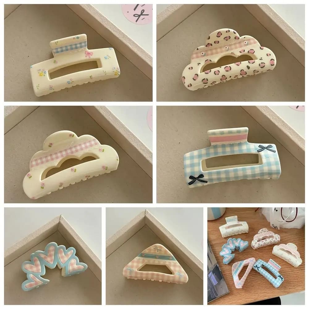 Reticle Korean Style Hair Clip, Acrylic Triangle Flower Clip, Hair Accessories, Geometric Hair Clip