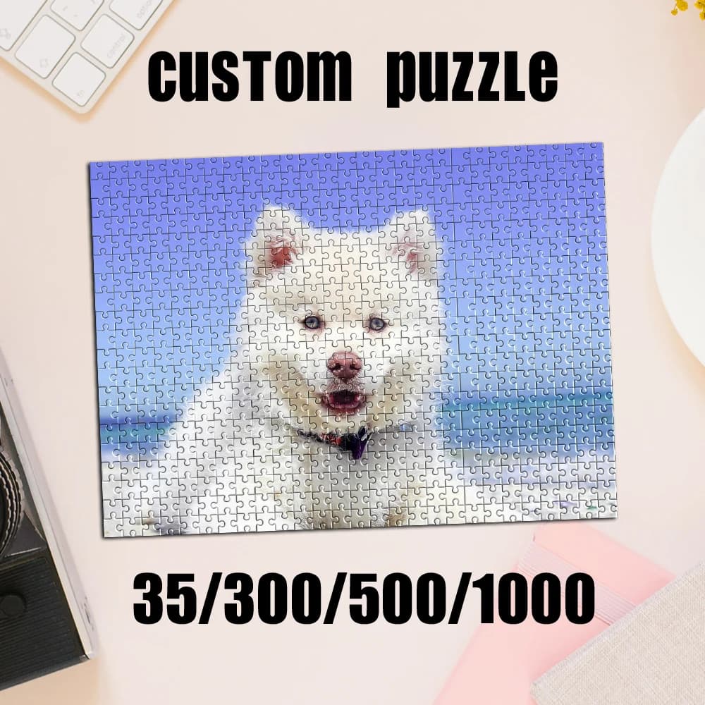 35/300/500/1000 pezzi di puzzle personalizzati con foto di animali domestici, regalo per feste, matrimoni, compleanni, San Valentino, festa della mamma