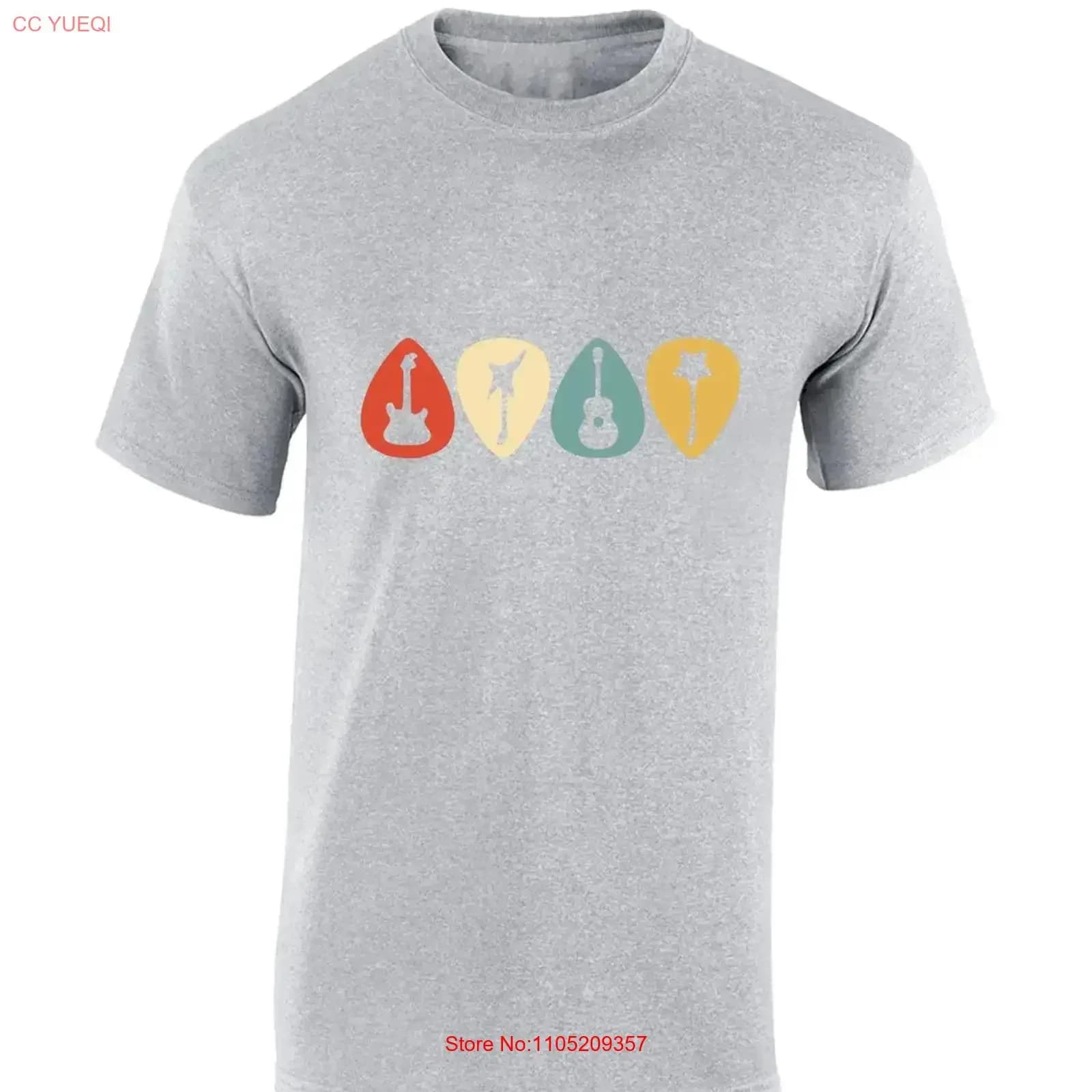 4 PICCHE DI GUITARRA T SHIRT DA UOMO GIOCATORE MUSICIA MUSICALE LOVER BAND TOP NUOVO vintage Lavato Morbido moda Abiti leggermente firmati