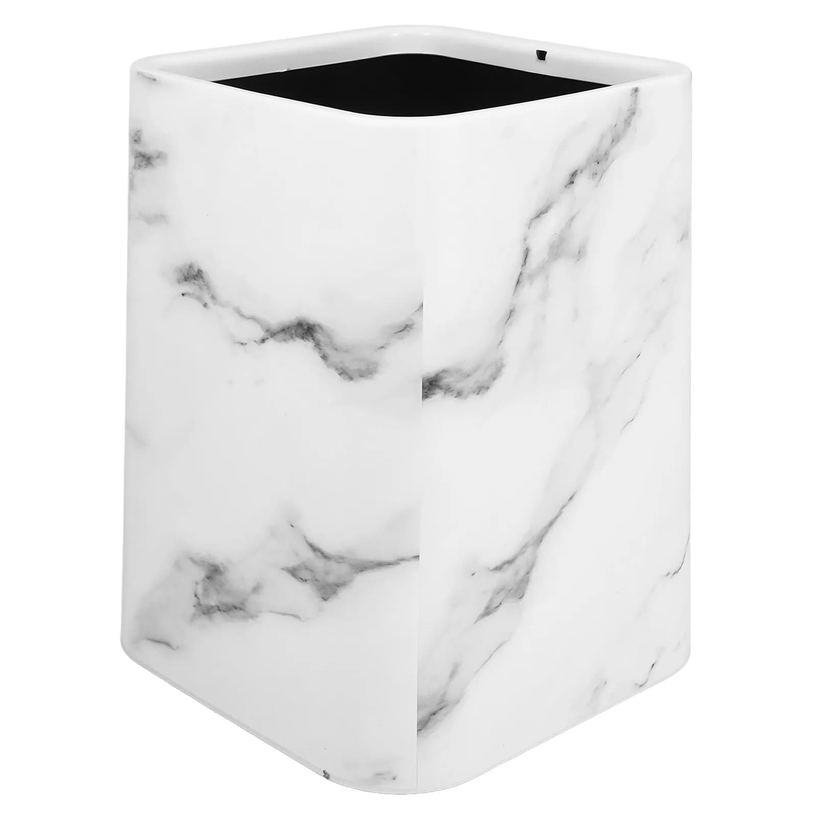 Cestino per Rifiuti a Doppio Strato in Marmo, Design Moderno, per Cucina, Bagno, Camera da Letto, Ufficio, Robusto, Facile da Pulire, Ampia Apertura