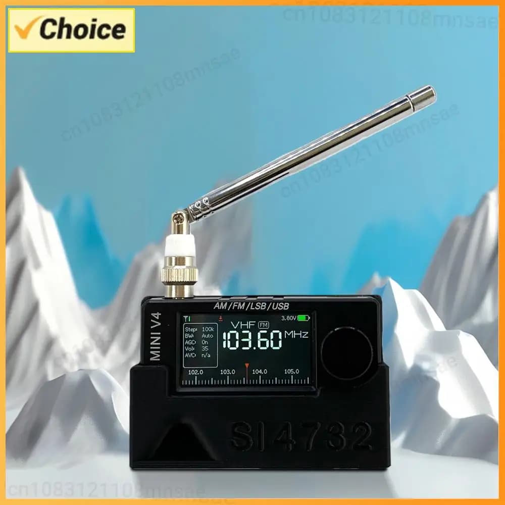 Radio Tascabili USB LSB con Supporto e Amplificatore per Cuffie, Radio DSP Si4732 con Ricarica TYPE-C per Escursioni, Campeggio e Passeggiate